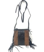 Western Women&#39;s Genuine Leather Cowhide Cowfur Fringe Crossbody Bag in 3... - $44.54+