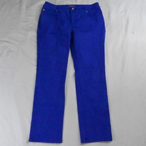 So Slimming by Chico&#39;s 1 Short / 8 Straight Blue Stretch Denim Womens Jean - $18.74