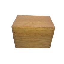 Vintage Wooden Recipe Box Dovetailed Wilson Novelty Oct 1970 - £18.39 GBP