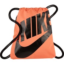 Nike HERITAGE DRAWSTRING Gym Sack Pack, BA5351 680 Peach/Black/Black - $24.95