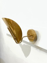 1 Light Curved Shades Handmade Vintage Wall Mid Century Modern Raw Brass Sputnik - £173.36 GBP+