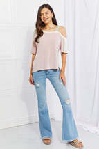 Andree by Unit Dusty Pink Cold Shoulder Tee - £11.99 GBP
