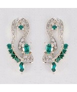 inviting Multi CZ 925 Sterling Silver Multi Earring Natural Designer CA ... - €21,43 EUR