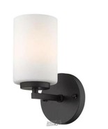 Golden Lighting-Manhattan Matte Black 1-Light Bath Vanity Hardware Included - $71.41 CAD