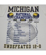 Vintage 1997 Michigan National Champions Football Schedule Graphic T Shi... - £36.76 GBP