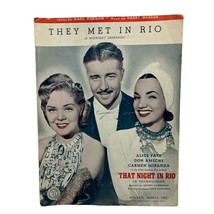 They Met in Rio Vintage Piano Sheet Music That Night in Rio Carmen Miranda 1941 - £24.65 GBP