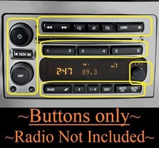 2006-10 Hummer H3 CD6 6 CD Changer Radio Replacement Buttons Set 07-08-0... - $38.61