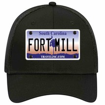 Fort Mill South Carolina Novelty Black Mesh License Plate Hat - £22.79 GBP