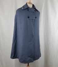Vintage Snowhite Garment Sales Blue Red Lined Heavy Wool Nurse Cape Cloa... - $134.99