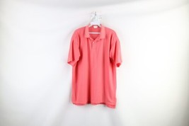 Vintage 90s LL Bean Mens Large Cotton Pique Collared Golf Polo Shirt Pink USA - $39.55