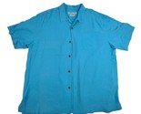Tommy Bahama Shirt Mens XL Blue Button Up Hawaiian 100% Silk Original Fit - $16.82
