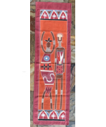 Tapestry Fabric Table Runner- Native Tribal Man Woman Dragonfly- 52 x 15.5&quot; - €27,77 EUR