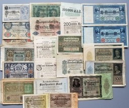 Germania Lotto Near 100 Banconote 1904 - 1923 Rare Circolate No Reserve - $83.76