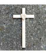 Small Wooden Wall Cross with Heart,Religious Catholic Christian Gifts, C... - $27.60 CAD