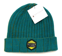 Spyder Green Spector Hat Knit Cuff Beanie Youth Boy&#39;s 8-20 NWT - £31.18 GBP