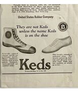 1923 Keds Sneakers U.S. Rubber Co Advertisement Footwear Ephemera 14 x 5.5&quot; - €17,17 EUR