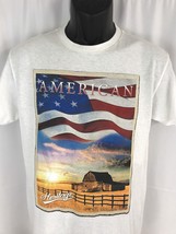 Delta Pro Weight American Heritage USA Flag Top Tee Shirt Sz Small - £7.31 GBP