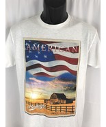 Delta Pro Weight American Heritage USA Flag Top Tee Shirt Sz Small - £9.66 GBP