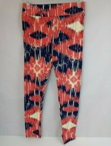 New LuLaRoe Tall &amp; Curvy Leggings With Blue, Cream, &amp; Pink Western Design - £12.39 GBP