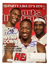 Dwayne Wade Chris Bosh Signed Miami Heat 2010 Sports Illustrated Magazine JSA - £155.06 GBP