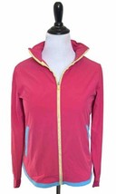 Lands End Waterproof Jacket Womens Size Small (6-8) Pink Yellow Colorblo... - £27.06 GBP