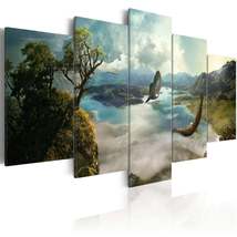 Tiptophomedecor Stretched Canvas Landscape Art - Falcon&#39;S Flight - Stretched &amp; F - £70.81 GBP+