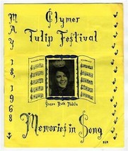 1968 Clymer Tulip Festival Program Clymer New York Memories in Song  - £31.58 GBP