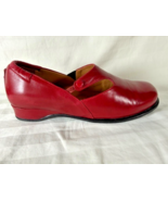 1803 Women's Shoes Mule Atoka Red Leather Size 7.5 - $34.62