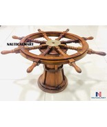  NauticalMart Nautical Ships Wheel Coffee Table - $9,341.32 MXN