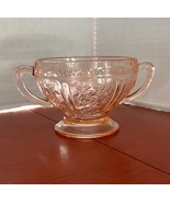 Vtg Sharon Pink Federal Glass Footed Open Sugar EUC - $301.95 MXN