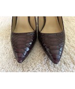 Michael Kors Brown Snake Embossed Leather Women’s Pumps/ Heel 9.5 Gorgeous - $838.62 MXN