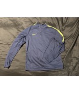 Nike Squad 17 Drill Top Obsidian Volt 1/4 Zip LS Shirt Dri-Fit L 831569-451 - $488.18 MXN