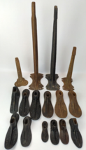 16pc Cast Iron Cobblers Stand w/Shoe Forms Eclipse/Malleable/SM &amp; F/Childs Lot - £157.90 GBP