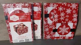 Kraft Holiday Cookie Treat Cupcake Boxes w Winow 10pc New 4.5x3 - $14.60