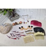 Vintage Hair Accessories Lot – 20+ Barrettes, Clips, Combs – Mickey, Ret... - $25.79 CAD
