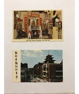 2 Chinatown New York City Vintage Postcards NY Unused Ling Sing Temple 2... - €6,05 EUR