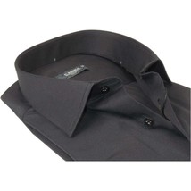Men's Shirt By CASILA Turkey Cotton Blend Long Sleeves 502000-02 Black image 2