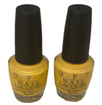 (2) OPI Nail Lacquer Never A Dulles Moment NL W56 0.5 fl oz Bright Yello... - $14.99