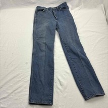 Vintage Wrangler Men&#39;s Straight Leg Jeans Zip Fly Blue Size 34 - £15.57 GBP