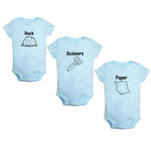 Rock, Paper, Scissors Funny Print Outfits Baby Bodysuits Infant Newborn Rompers - £8.17 GBP