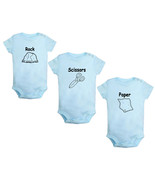 Rock, Paper, Scissors Funny Print Outfits Baby Bodysuits Infant Newborn ... - $10.46