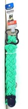 1 Count Petmate Fashion Braided Nylon 1&quot; X 26&quot; Large Neck Sizes Green Collar - £12.77 GBP