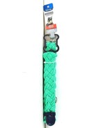 1 Count Petmate Fashion Braided Nylon 1&quot; X 26&quot; Large Neck Sizes Green Co... - £12.57 GBP