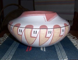 Eunice &quot;Fawn&quot; Navasie Bowl Jar Pot Pottery Native American Indian 1920-1992 Vtg - £633.04 GBP