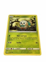 Rowlet 17/236 Sun &amp; Moon Cosmic Eclipse Pokemon Regular Common LIGHTLY P... - $1.48