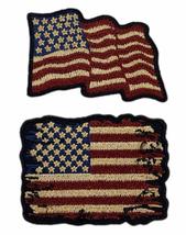 Distressed American Flag Vintage Look Patch [2PC Bundle- Iron on sew on - MTB2,W - £9.61 GBP