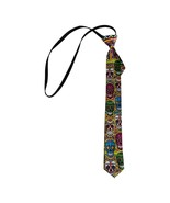 Unisex Day of the Dead Sugar Skull Necktie – Colorful Pre-Tied Adjustabl... - $261.71 MXN