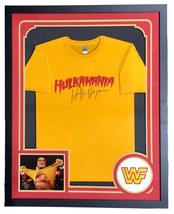 Hulk Hogan Signed Framed WWE Hulkamania T-Shirt JSA - £381.64 GBP