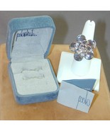 Vintage Paola Valentini Sterling Flower Ring 7.75 NIB Bold - $1,520.35 MXN