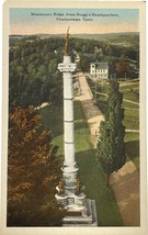 Missionary Ridge, from Bragg&#39;s Headquarters, Chattanooga, TN, vintage post card - $11.99